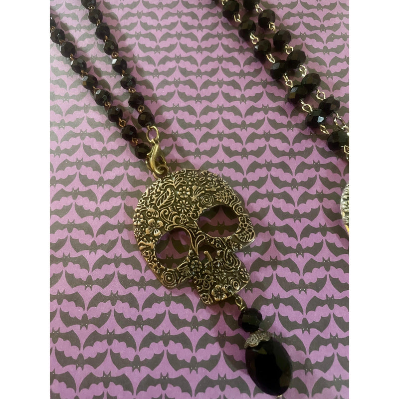 Skull Necklace-Womens-Eclectic-Boutique-Clothing-for-Women-Online-Hippie-Clothes-Shop