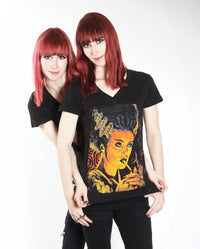 Smoking Bride of Frankenstein Shirt-Womens-Eclectic-Boutique-Clothing-for-Women-Online-Hippie-Clothes-Shop