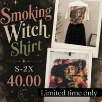 Smoking Witch Shirt Preorder-Womens-Eclectic-Boutique-Clothing-for-Women-Online-Hippie-Clothes-Shop