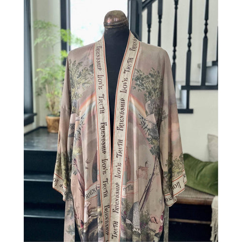 Sun Washed Friendship & Love Kimono-One size-Womens-Eclectic-Boutique-Clothing-for-Women-Online-Hippie-Clothes-Shop