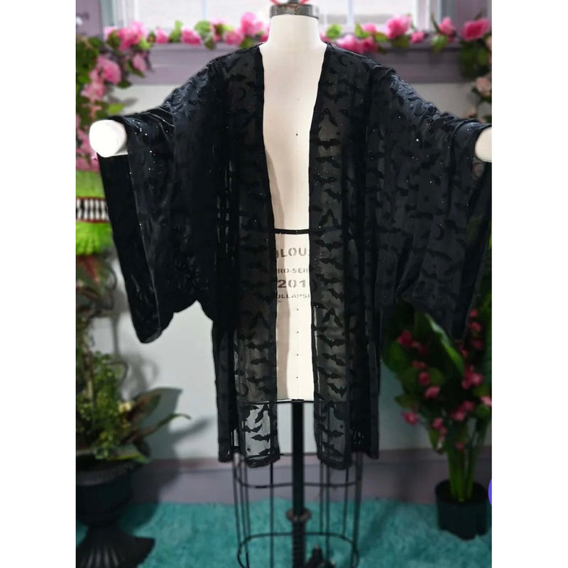 Wax Poetic Sparkle Bat Kimono-Womens-Eclectic-Boutique-Clothing-for-Women-Online-Hippie-Clothes-Shop