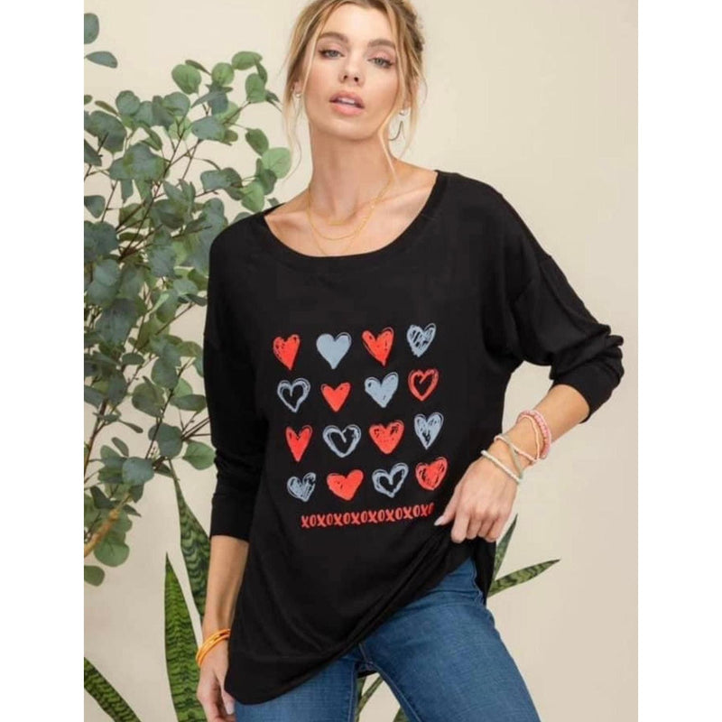 XOXO Shirt-One size-Womens-Eclectic-Boutique-Clothing-for-Women-Online-Hippie-Clothes-Shop