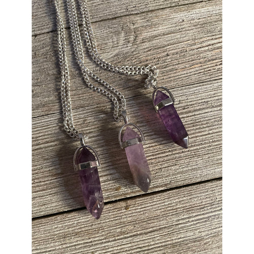 Amethyst Crystal Necklace-Womens-Eclectic-Boutique-Clothing-for-Women-Online-Hippie-Clothes-Shop