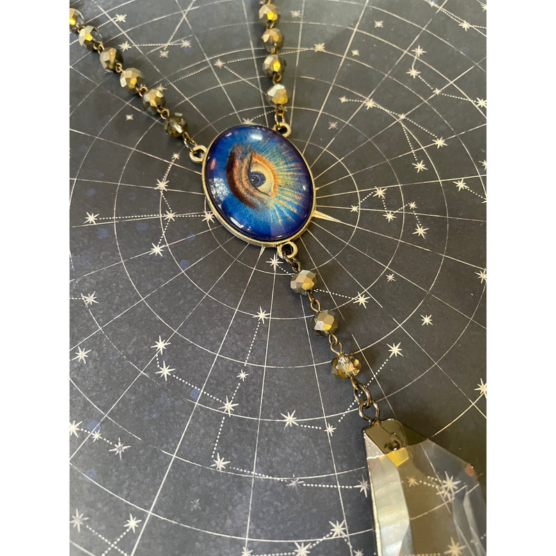 Blue Mystic Eye Necklace-Womens-Eclectic-Boutique-Clothing-for-Women-Online-Hippie-Clothes-Shop