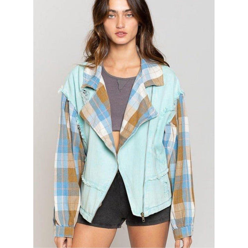 Blue Skies Plaid Jacket-Womens-Eclectic-Boutique-Clothing-for-Women-Online-Hippie-Clothes-Shop