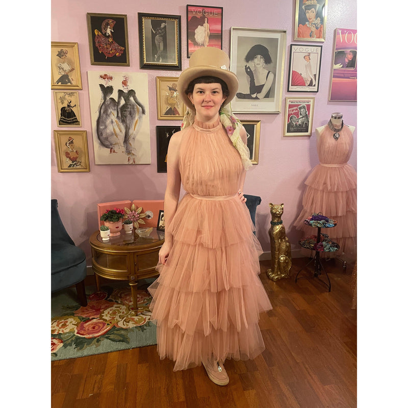 Carrie Pink Tulle Dress-Womens-Eclectic-Boutique-Clothing-for-Women-Online-Hippie-Clothes-Shop