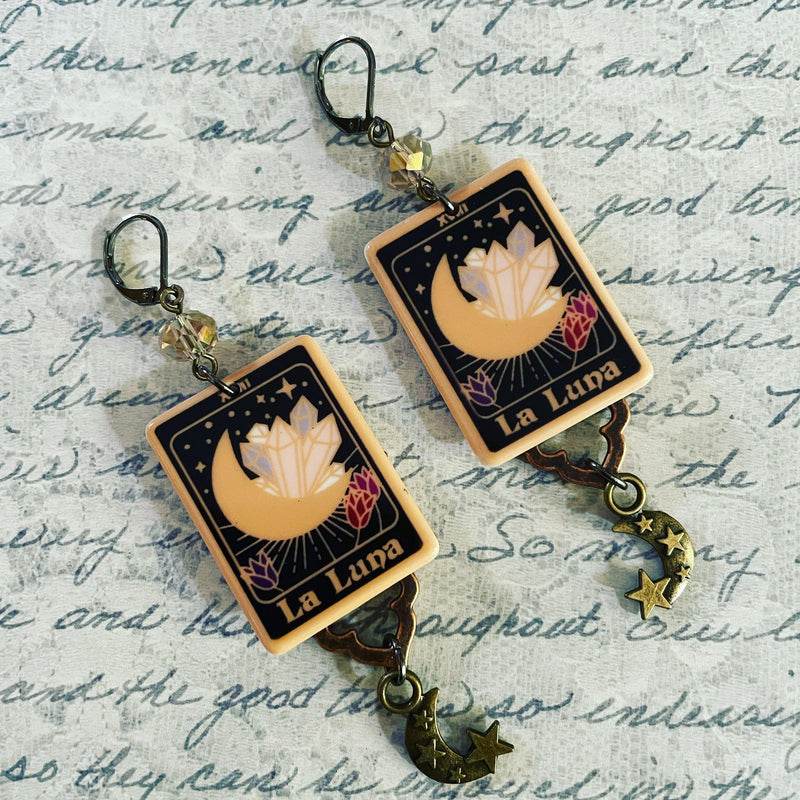 La Luna Tarot Earrings-Womens-Eclectic-Boutique-Clothing-for-Women-Online-Hippie-Clothes-Shop