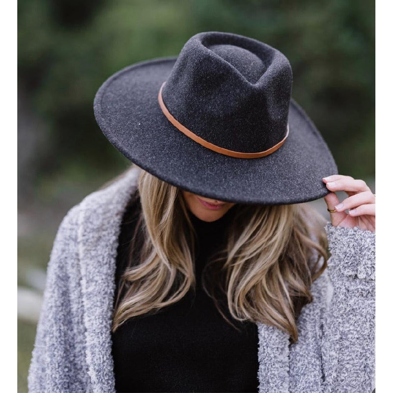 McVie Black Wide Brim Hat-Womens-Eclectic-Boutique-Clothing-for-Women-Online-Hippie-Clothes-Shop
