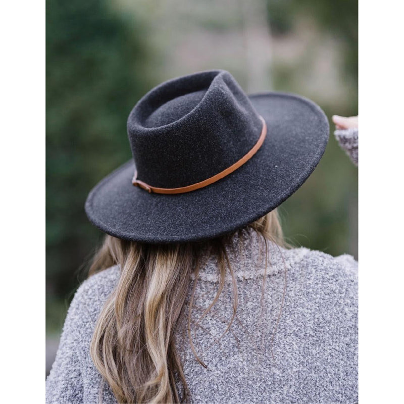 McVie Black Wide Brim Hat-Womens-Eclectic-Boutique-Clothing-for-Women-Online-Hippie-Clothes-Shop