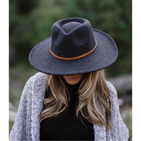 McVie Black Wide Brim Hat-Womens-Eclectic-Boutique-Clothing-for-Women-Online-Hippie-Clothes-Shop