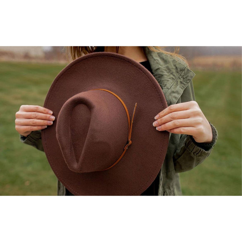 McVie Brown Wide Brim Hat-Womens-Eclectic-Boutique-Clothing-for-Women-Online-Hippie-Clothes-Shop