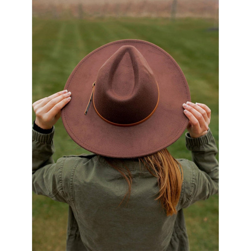 McVie Brown Wide Brim Hat-Womens-Eclectic-Boutique-Clothing-for-Women-Online-Hippie-Clothes-Shop