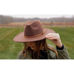 McVie Brown Wide Brim Hat-Womens-Eclectic-Boutique-Clothing-for-Women-Online-Hippie-Clothes-Shop