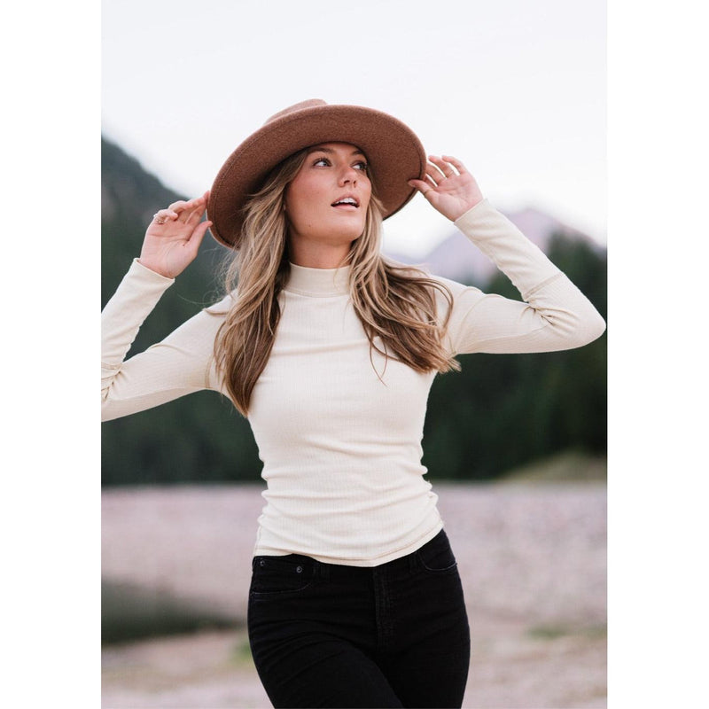 McVie Tan Wide Brim Hat-Womens-Eclectic-Boutique-Clothing-for-Women-Online-Hippie-Clothes-Shop