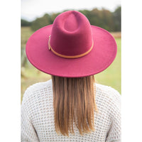 McVie Wine Wide Brim Hat-Womens-Eclectic-Boutique-Clothing-for-Women-Online-Hippie-Clothes-Shop