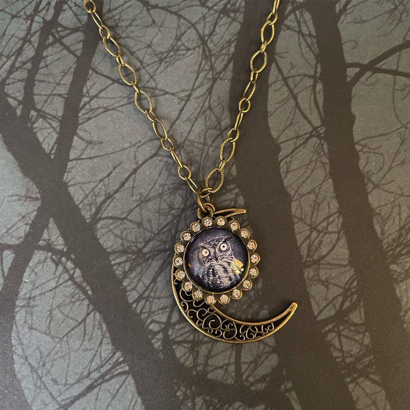 Owl in the Moonlight Necklace-Womens-Eclectic-Boutique-Clothing-for-Women-Online-Hippie-Clothes-Shop