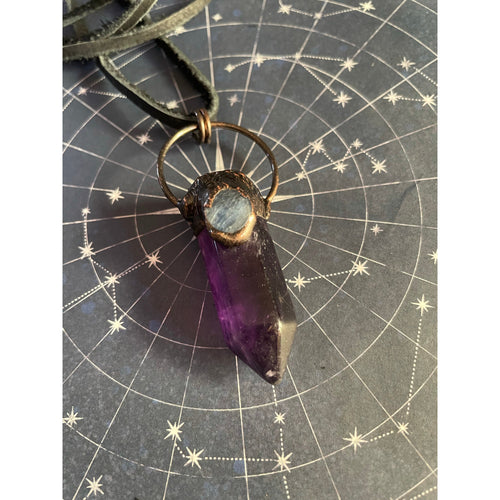 Power of Amethyst Crystal Necklace-Womens-Eclectic-Boutique-Clothing-for-Women-Online-Hippie-Clothes-Shop