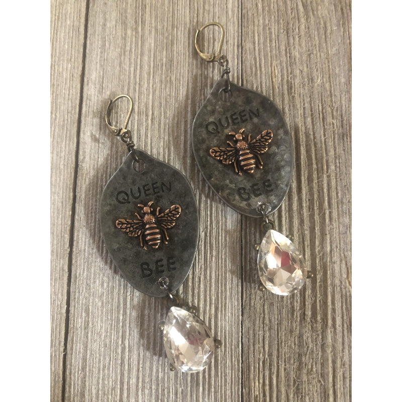 Queen Bee Earrings-Womens-Eclectic-Boutique-Clothing-for-Women-Online-Hippie-Clothes-Shop