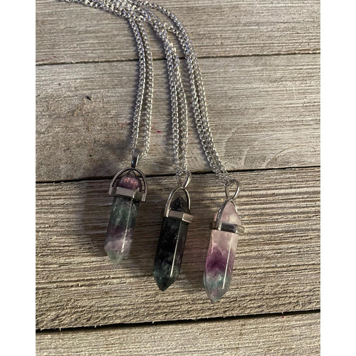 Rainbow Fluorite Crystal Necklace-Womens-Eclectic-Boutique-Clothing-for-Women-Online-Hippie-Clothes-Shop
