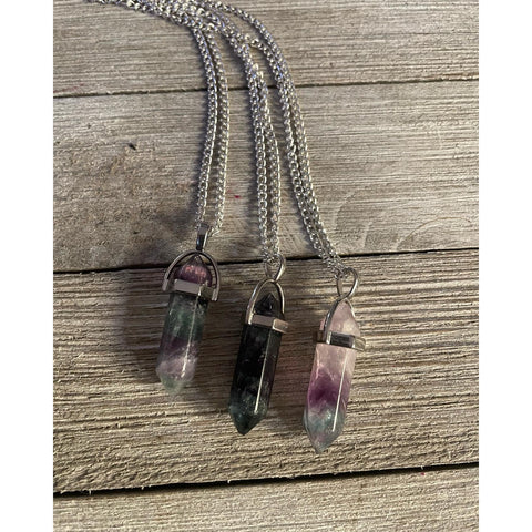 Rainbow Fluorite Crystal Necklace – MindfulSouls