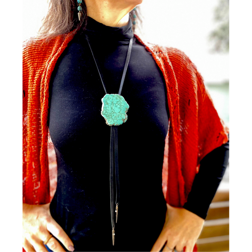 Turquoise slab bolo-Womens-Eclectic-Boutique-Clothing-for-Women-Online-Hippie-Clothes-Shop