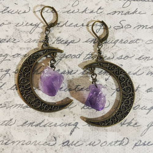 Under the Amethyst Moon Earrings-Womens-Eclectic-Boutique-Clothing-for-Women-Online-Hippie-Clothes-Shop