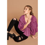 Violeta Ruffled Blouse-Womens-Eclectic-Boutique-Clothing-for-Women-Online-Hippie-Clothes-Shop